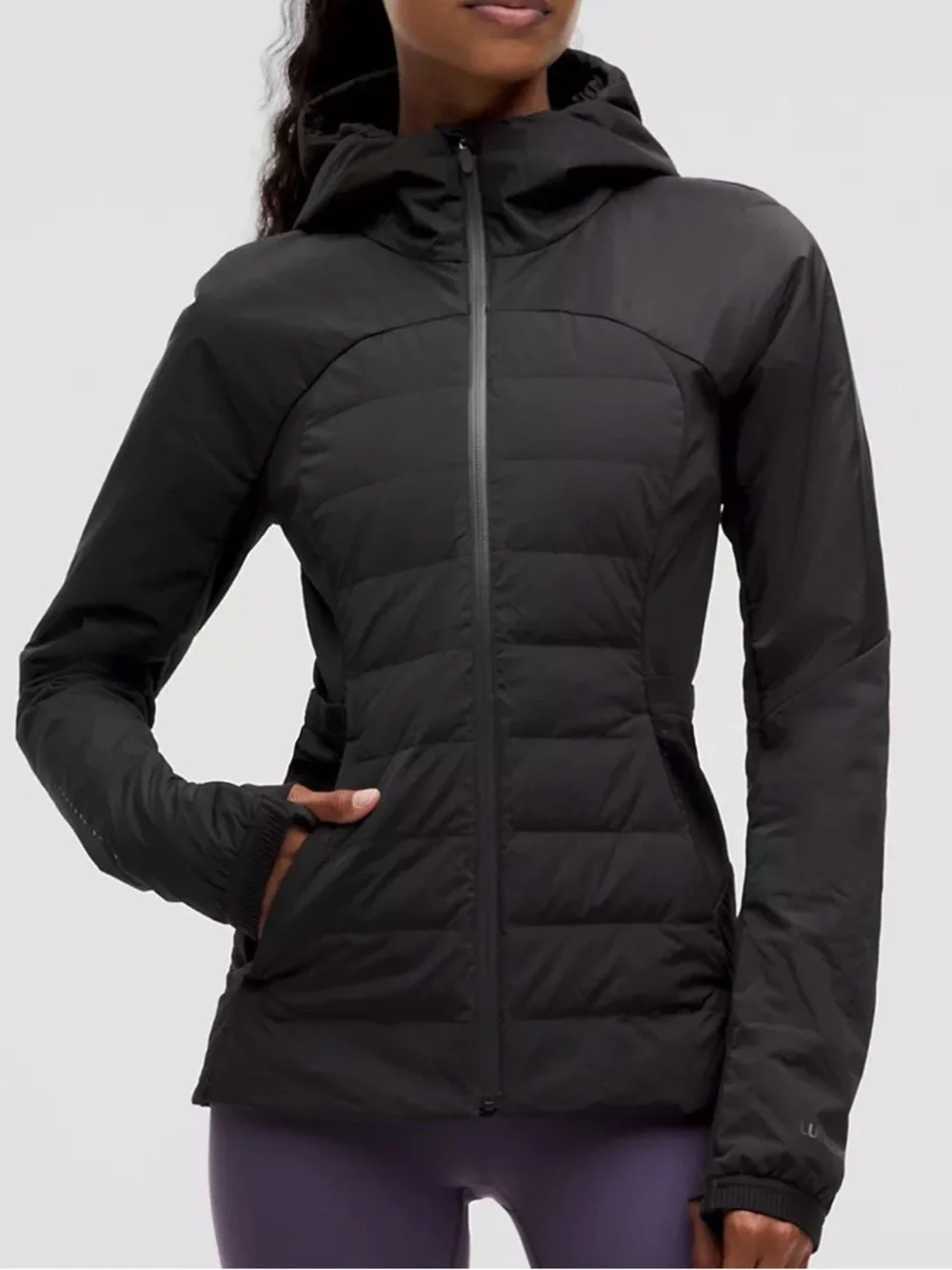Lululemon-Women's Down for It All Jacket-Coat-Black-Athletic Athleisure-Size 6